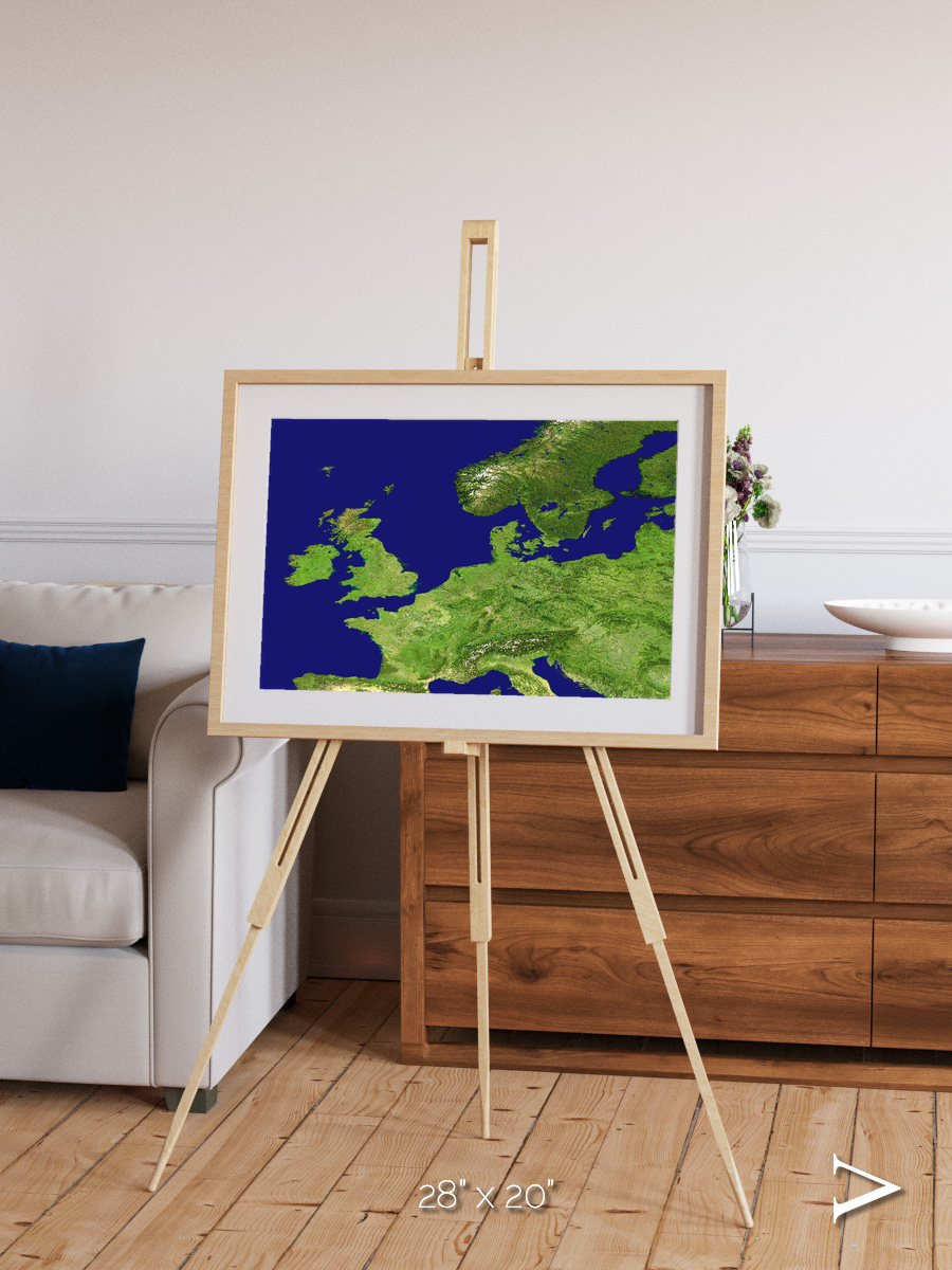 Arctic Outpost, Europe Framed & Mounted Print