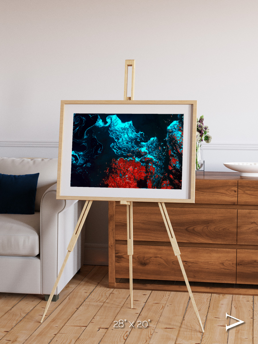 Island Sanctuary, Ghostly Grease Ice Framed & Mounted Print