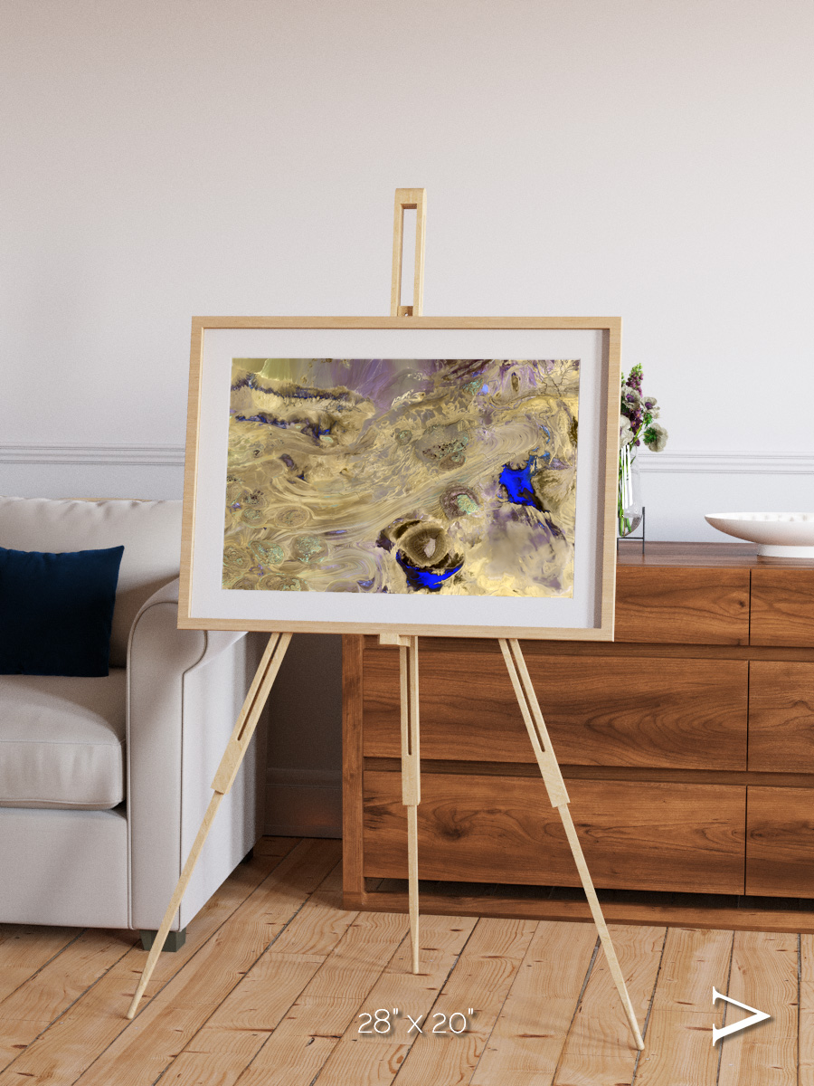 Salt Mirror, Great Salt Desert Framed & Mounted Print