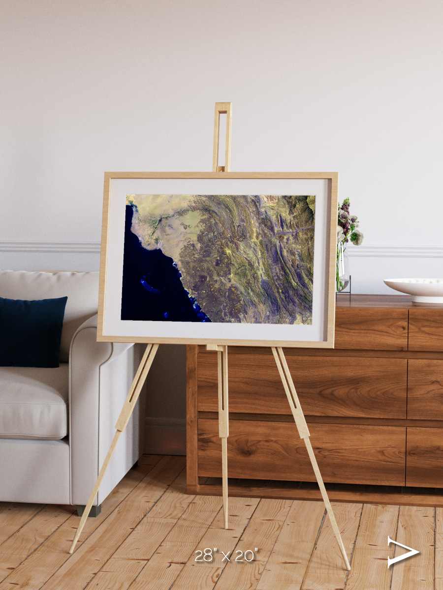 Fire Fields, Harrat Al Birk Framed & Mounted Print