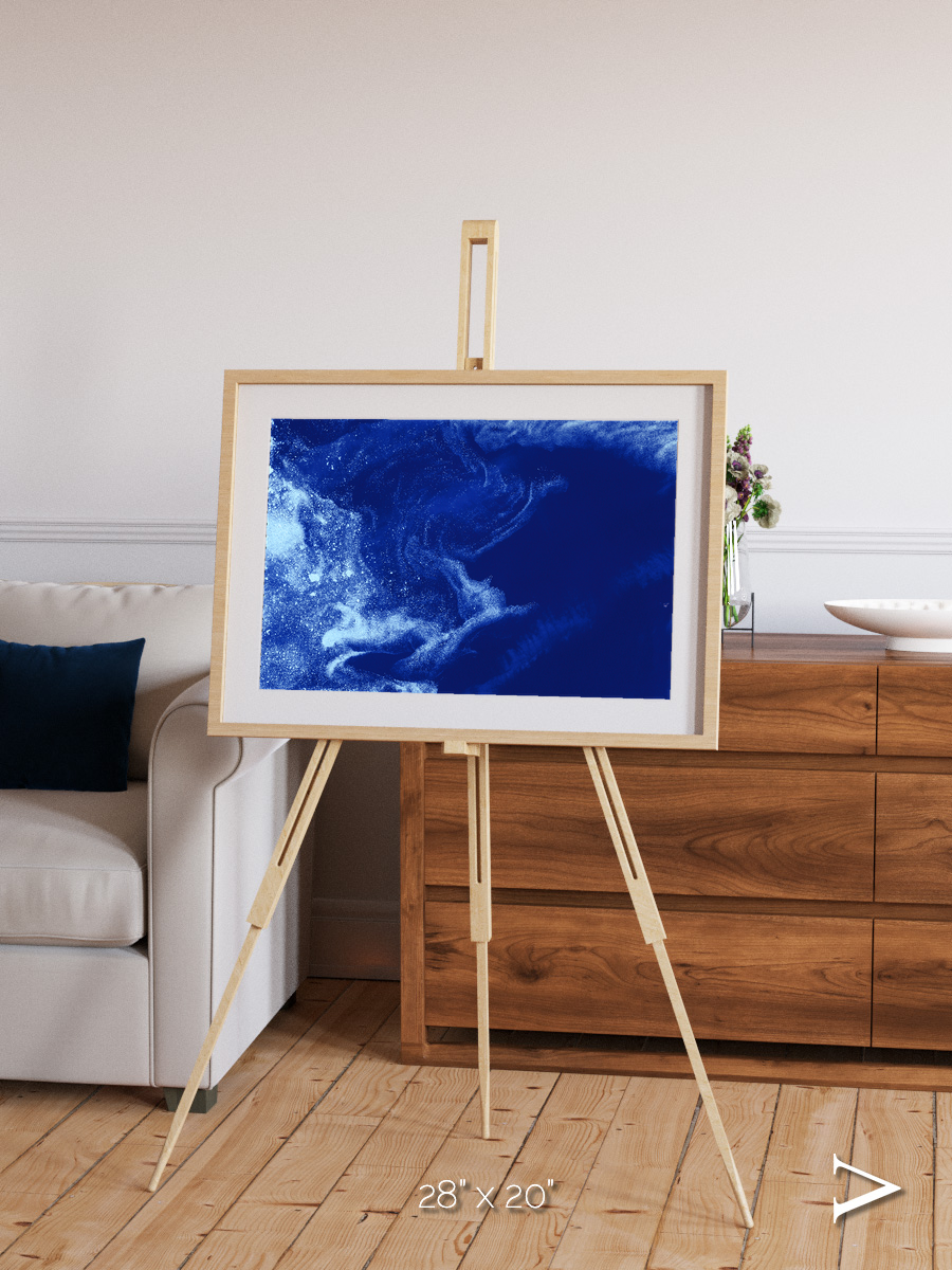 Wind Signatures, Ice Stars Framed & Mounted Print