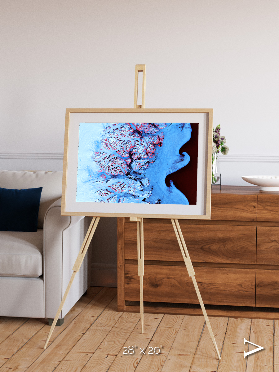 Polar Flow, Ice Waves Framed & Mounted Print