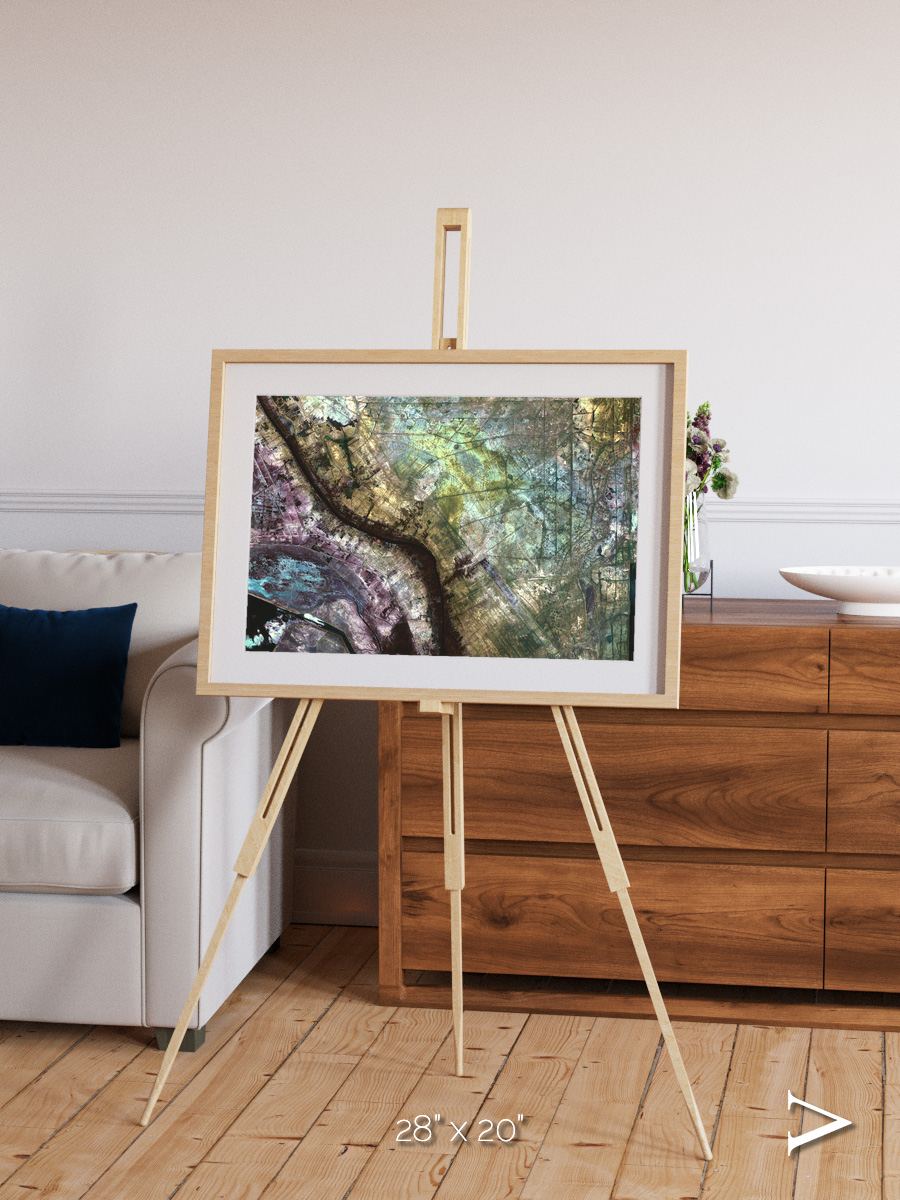 Floodplain Lines, Iraqi Emplacement Framed & Mounted Print