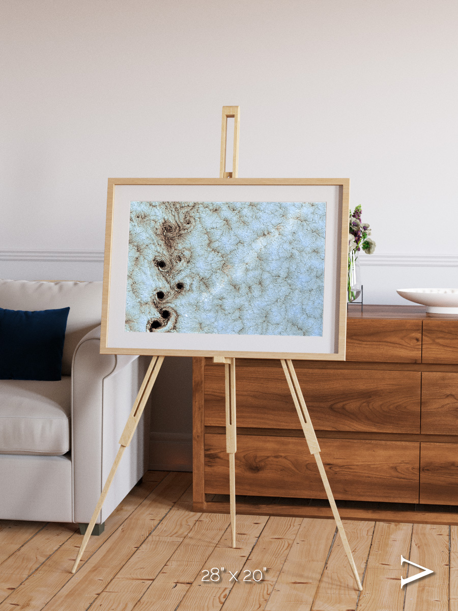 Wind Signatures, Karman Vortices Framed & Mounted Print
