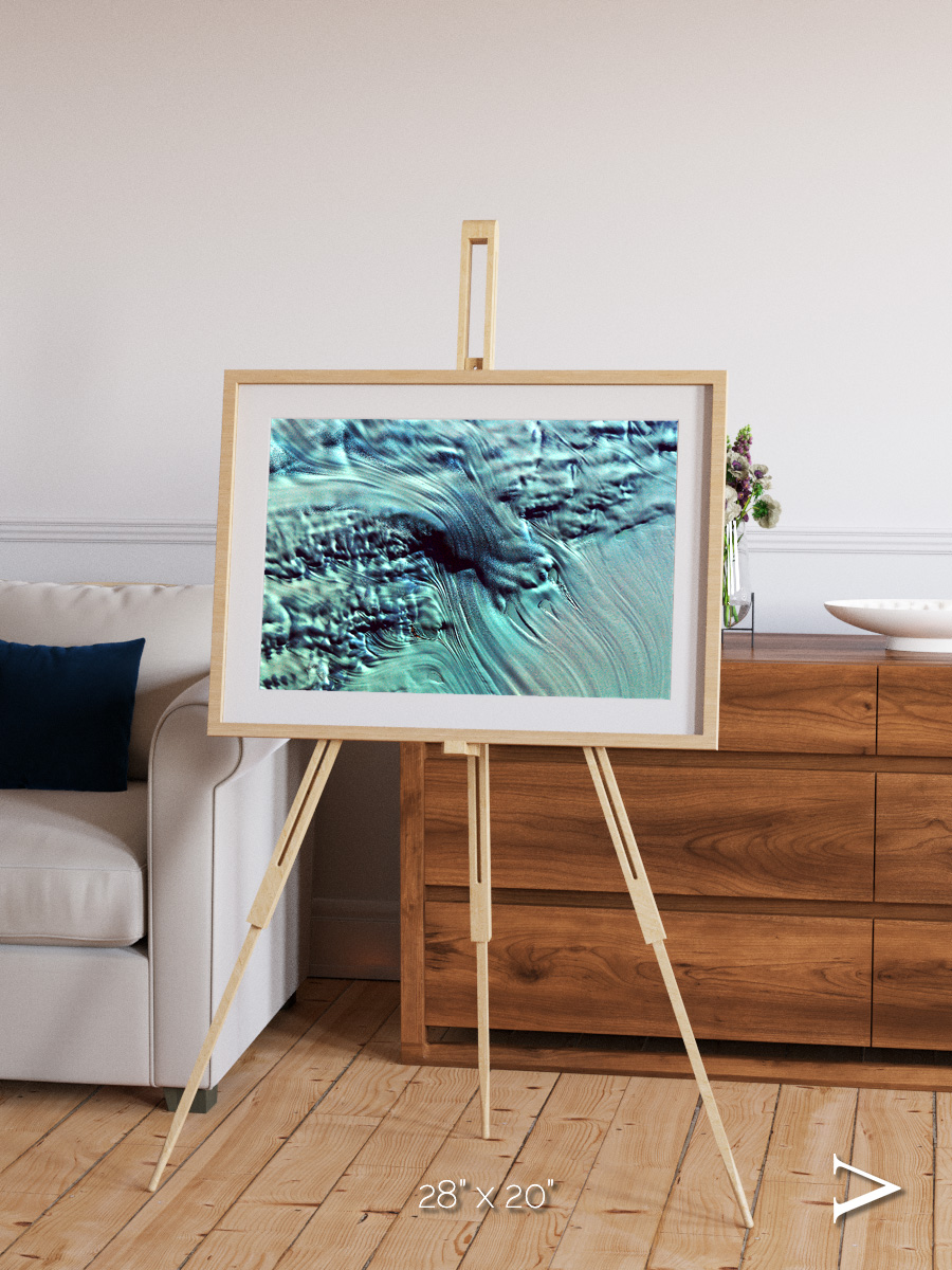 Ice River, Lambert Glacier Framed & Mounted Print