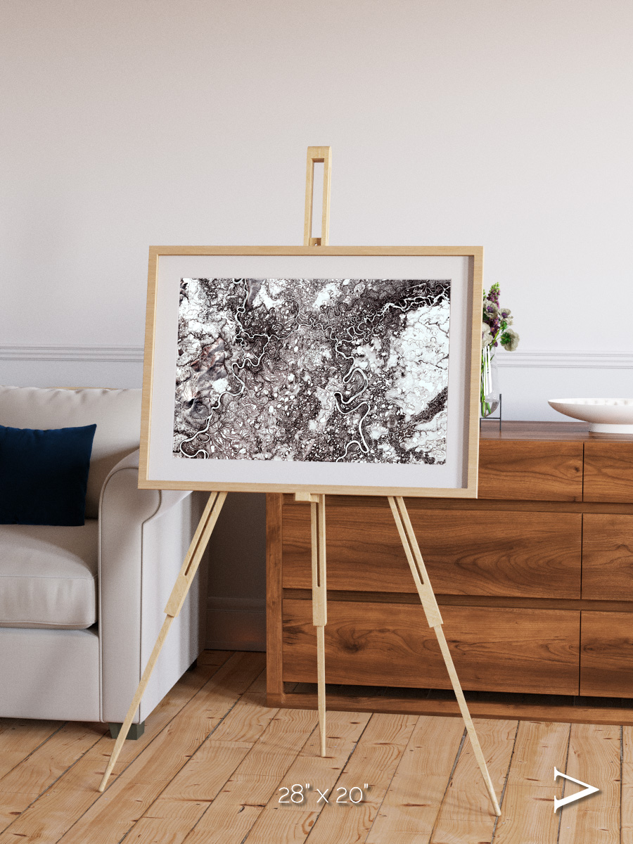 River Threads, Mayn River Framed & Mounted Print