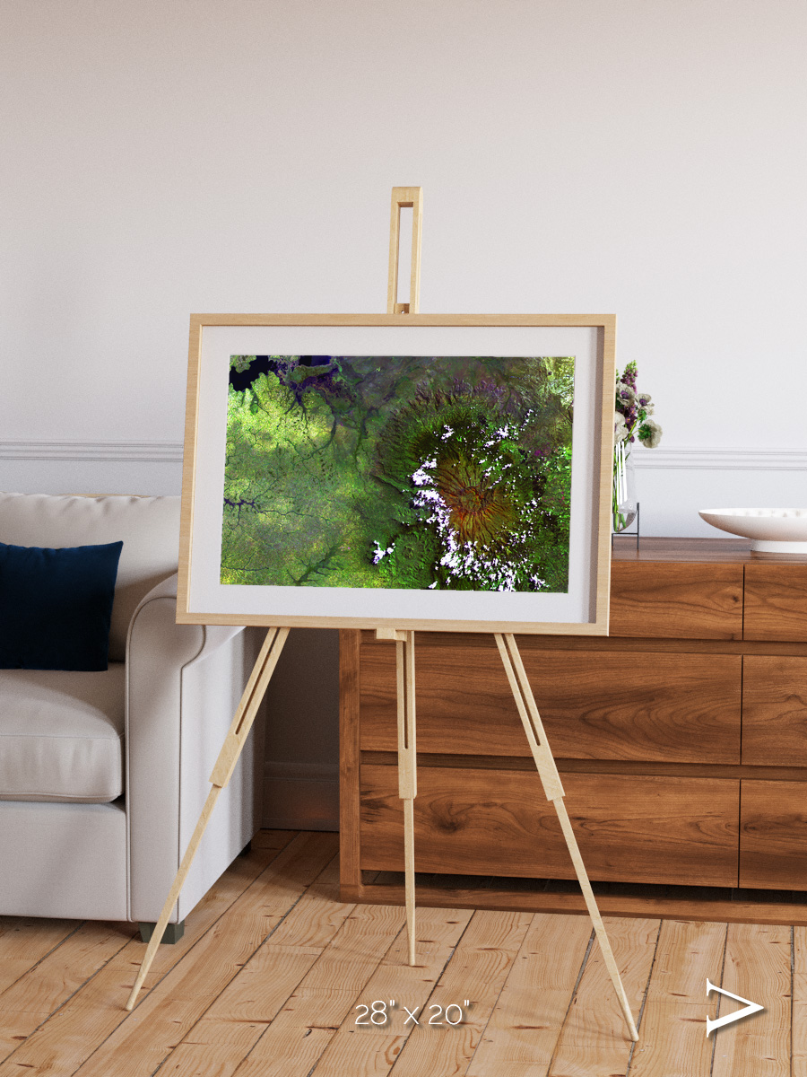 Vortex Trails, Mount Elgon Framed & Mounted Print