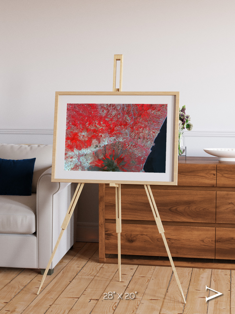 Painted Archipelago, Mt Etna Framed & Mounted Print