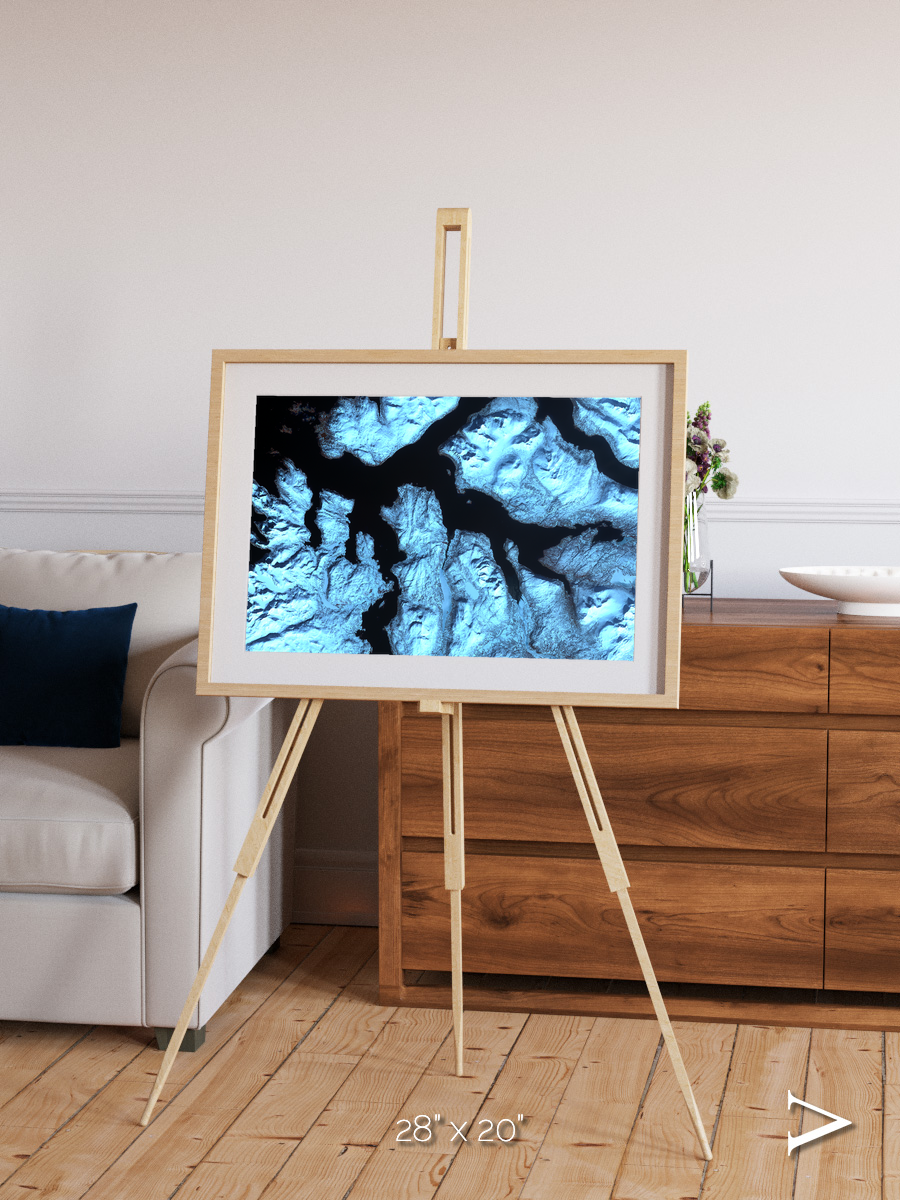 Glacial Passage, Northern Norway Framed & Mounted Print