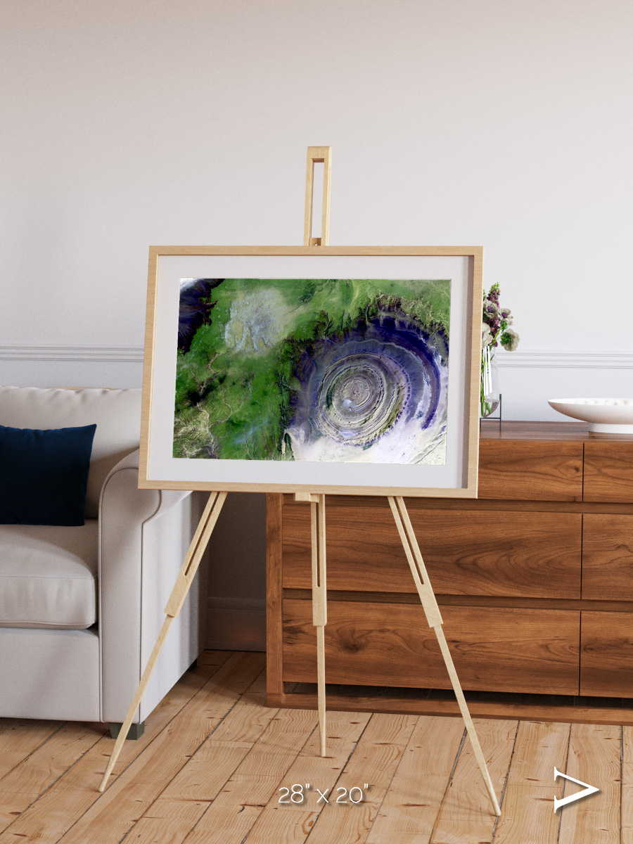 Dormant Giants, Richat Structure Framed & Mounted Print