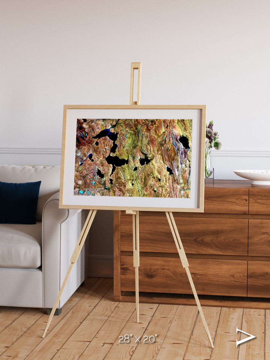 Above the Earth, Tibetan Plateau Framed & Mounted Print