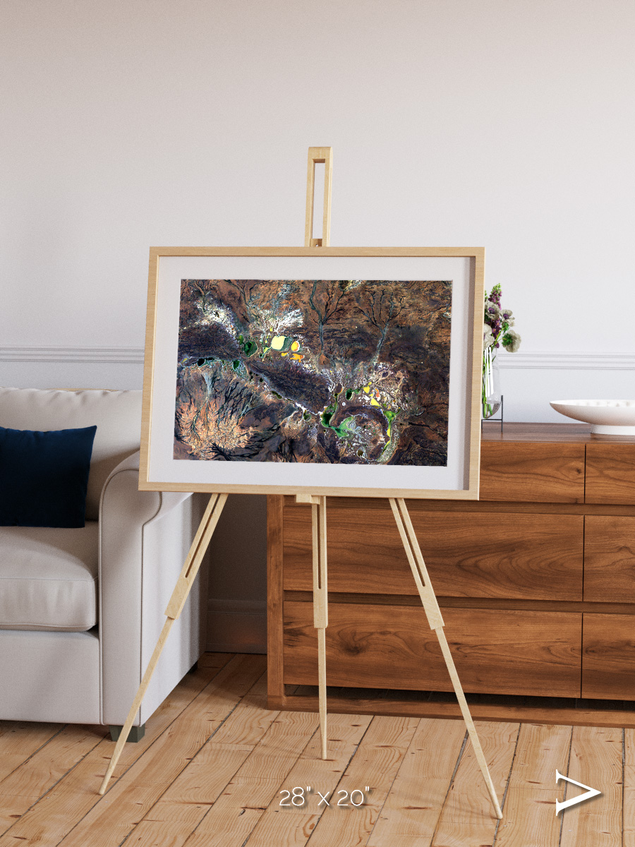 Ancient Impact, Shoemaker Crater Framed & Mounted Print