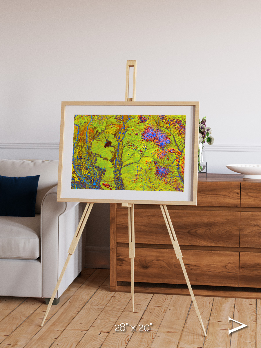 Glacial Ribbons, Chaunskaya Bay Framed & Mounted Print