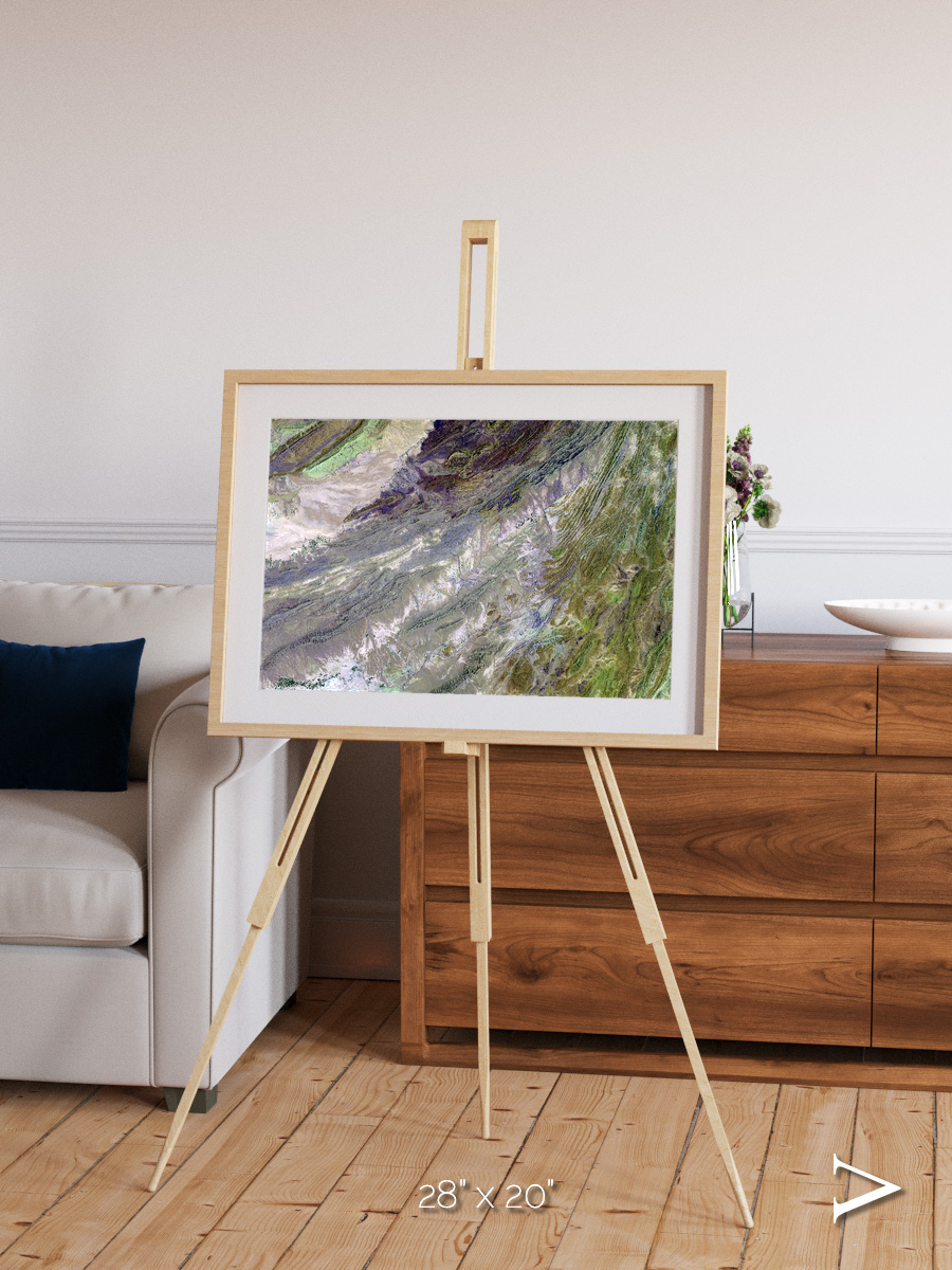 Rugged Relief, Sulaiman Mountains Framed & Mounted Print