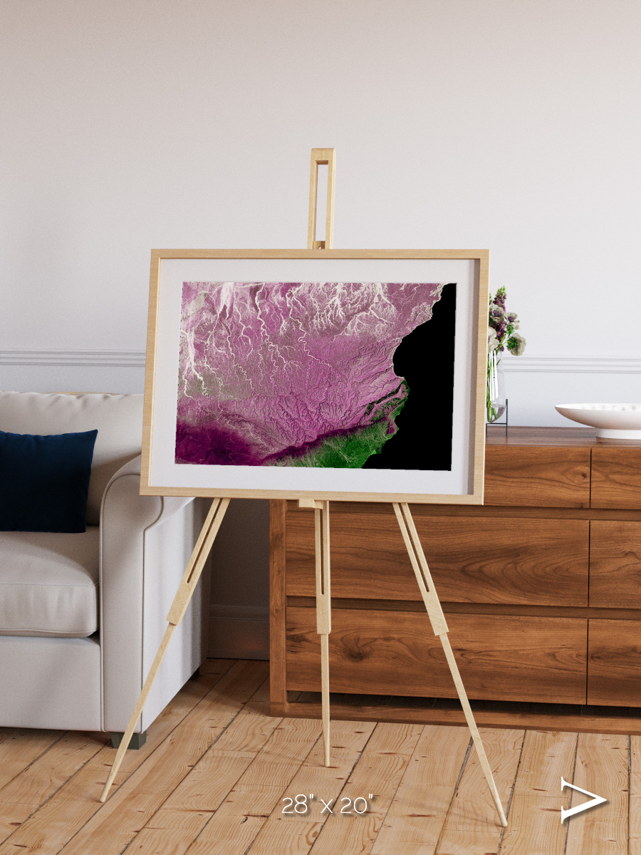 Monsoon Divide, Dhofar Framed & Mounted Print