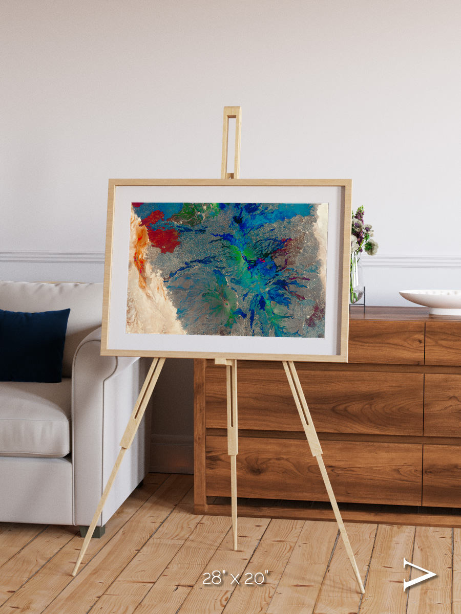 Rift and Fire, Ethiopia Framed & Mounted Print