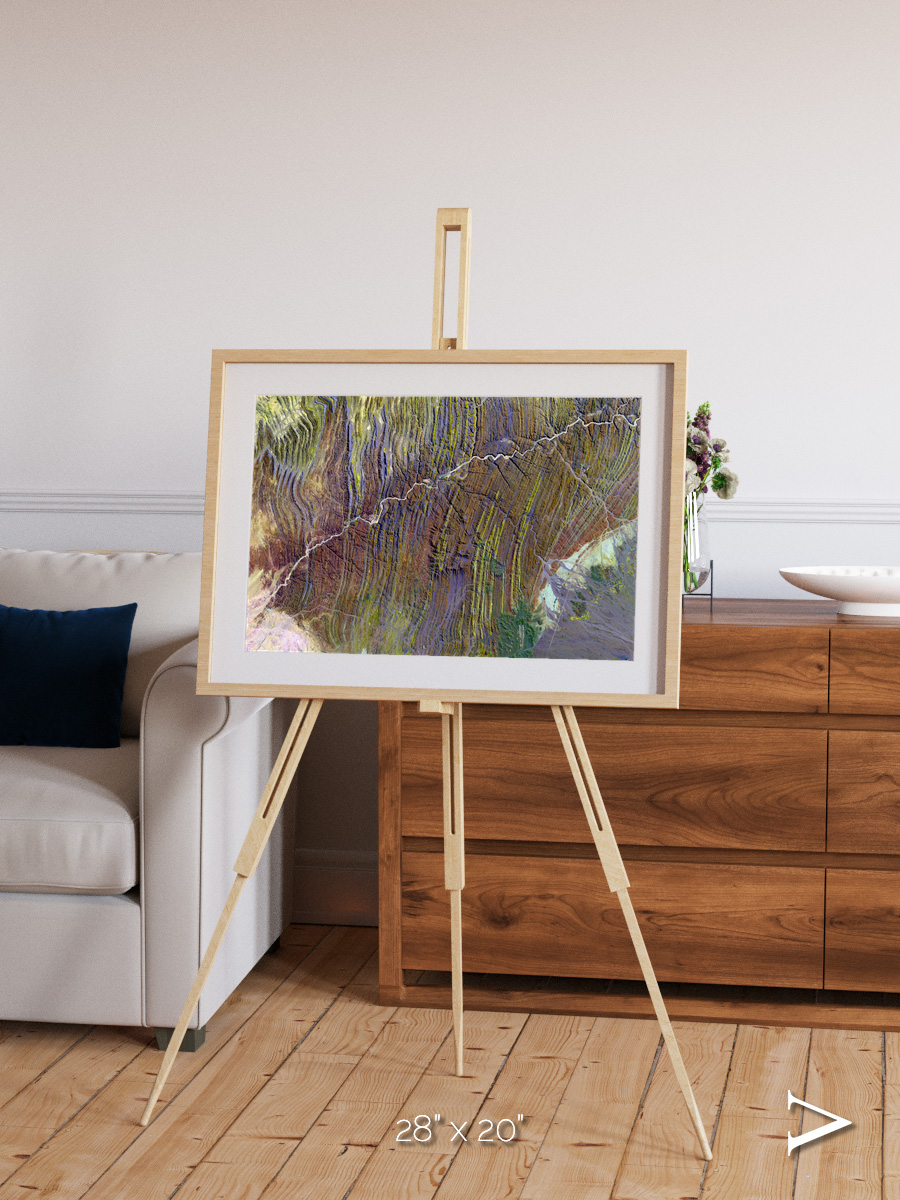 Shifting Dunes, Ugab River Framed & Mounted Print