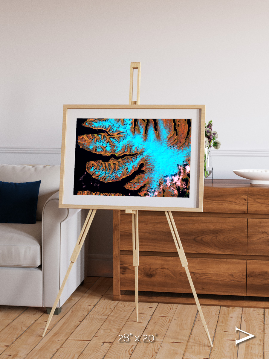 Frozen Currents, West Fjords Framed & Mounted Print