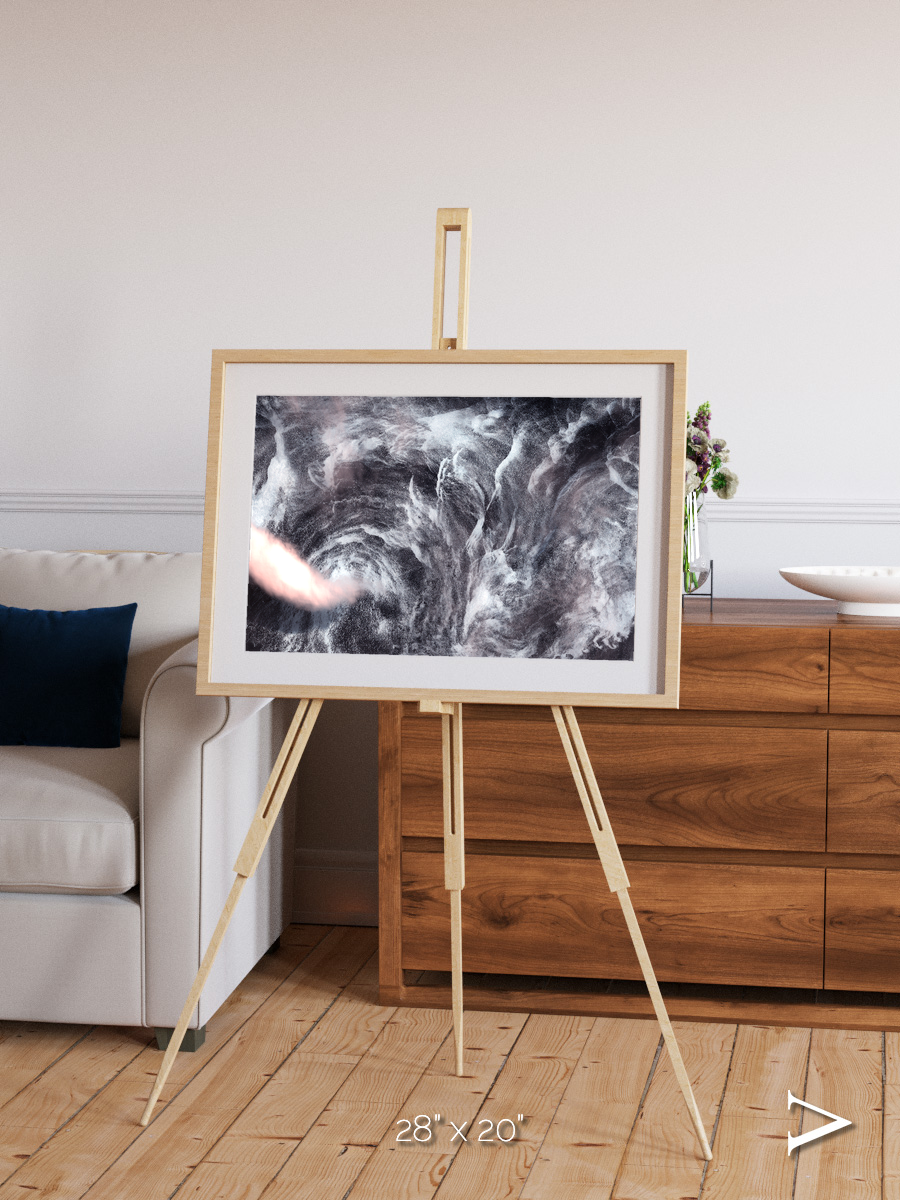 Wind Signatures, Whirlpool in the Air Framed & Mounted Print