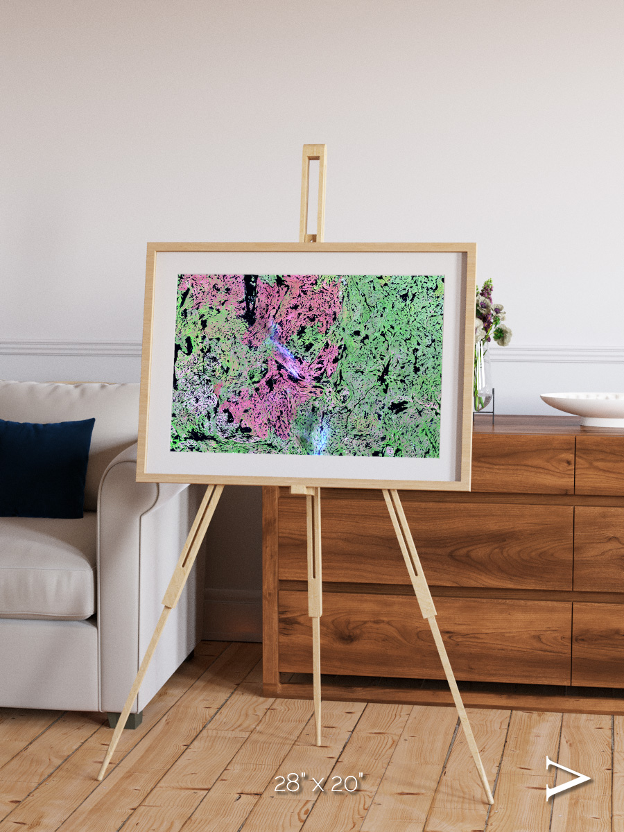 Ice River, Yellowknife Wetlands Framed & Mounted Print
