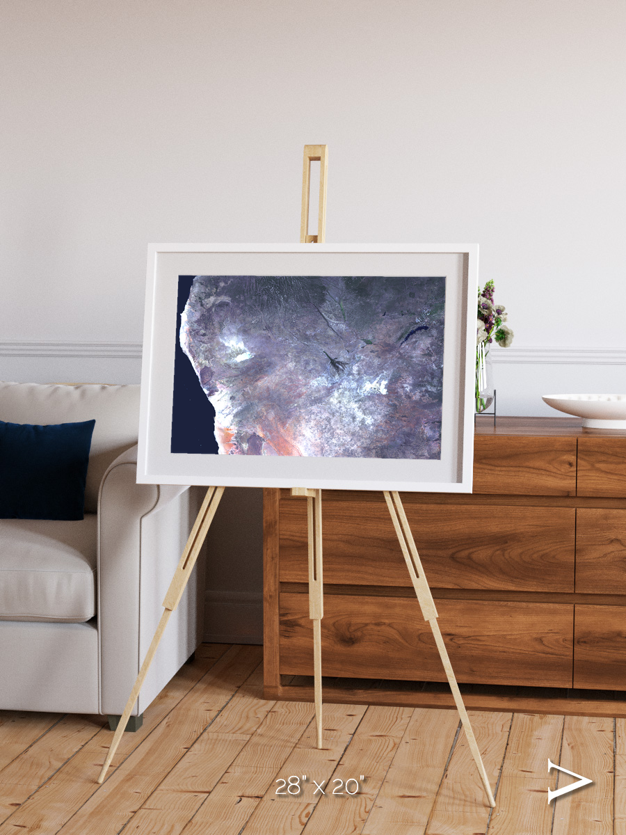 Sunlit Dunes, Africa Framed & Mounted Print