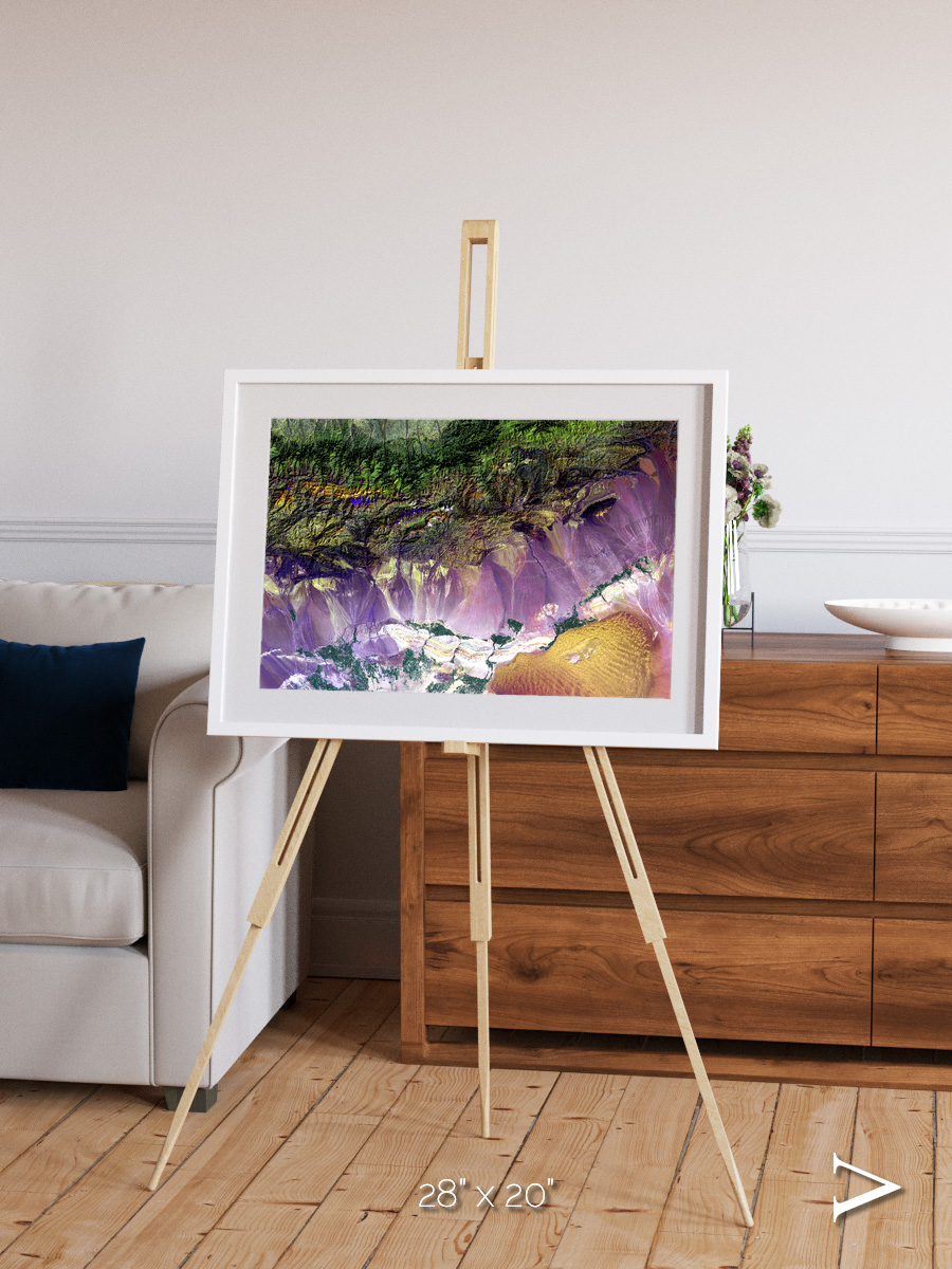 Saline Patterns, Bogda Mountains Framed & Mounted Print