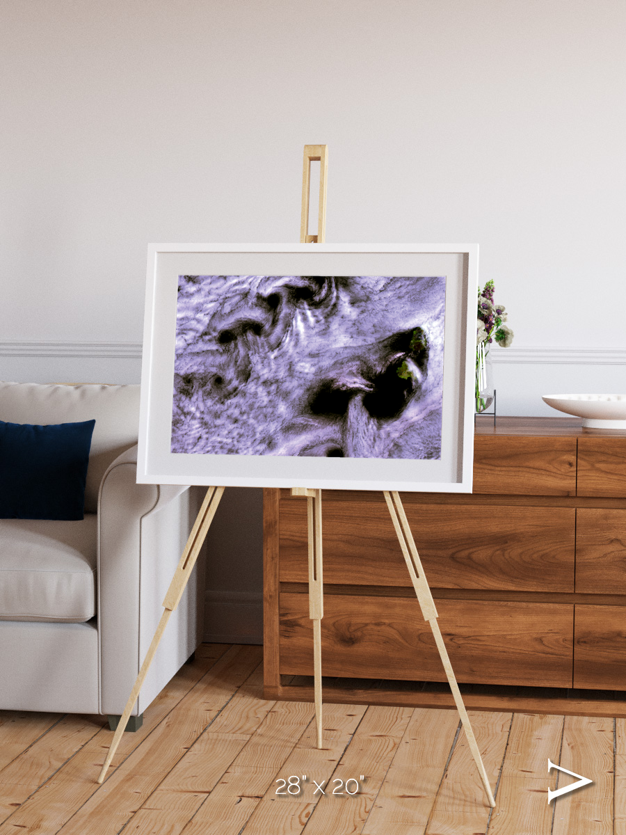 Vortices over Broutona, Kuril Islands Framed & Mounted Print