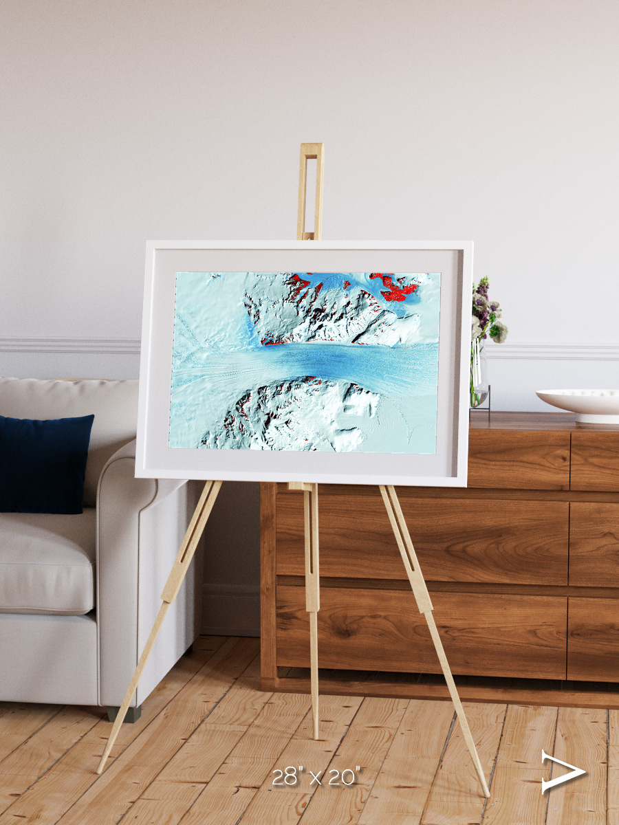 River of Ice, Byrd Glacier Framed & Mounted Print
