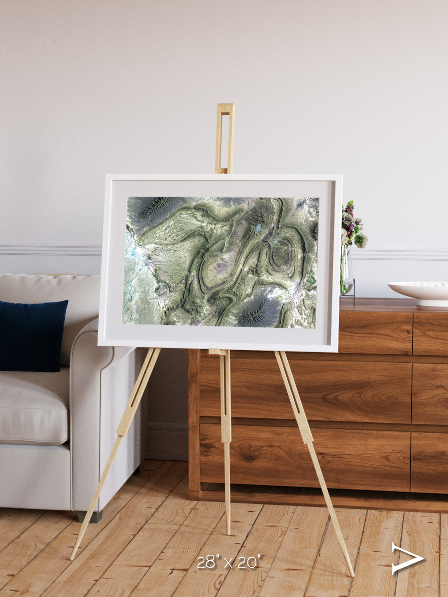 Rugged Relief, Coahuila Mexico Framed & Mounted Print