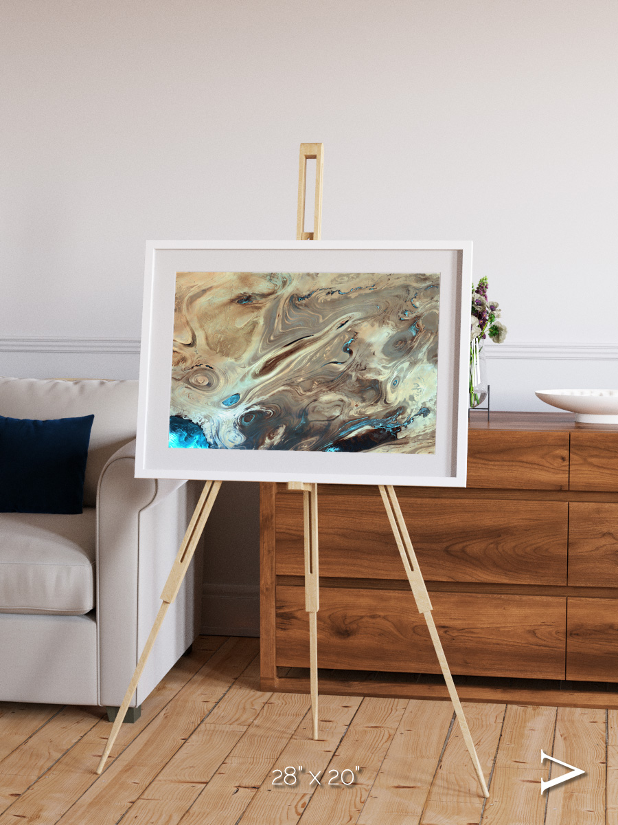Saline Patterns, Dasht-e Kevir Framed & Mounted Print