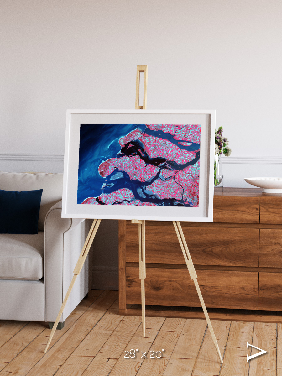 Windward Isles, Delta Region Netherlands Framed & Mounted Print