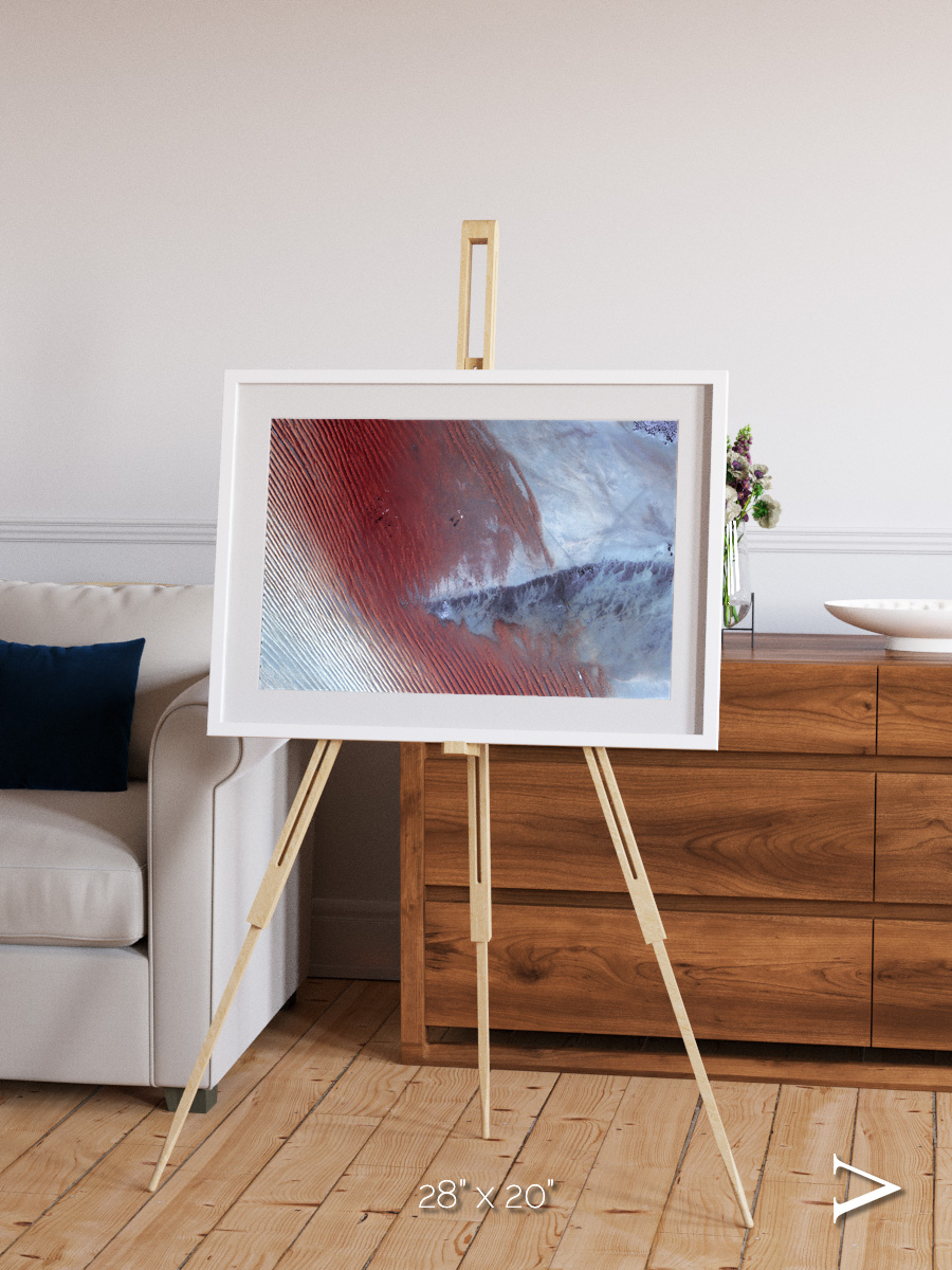 Wind Signatures, Empty Quarter Framed & Mounted Print