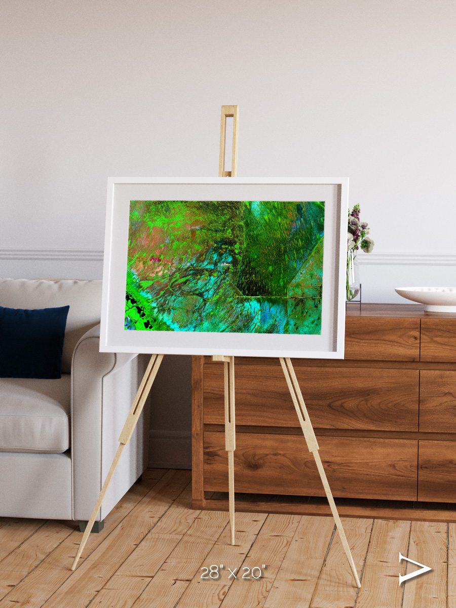 Linear Dunes, Florida Everglades Framed & Mounted Print