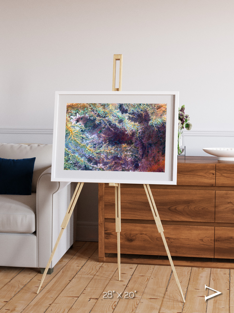 River and Plain, Ghadamis River Framed & Mounted Print