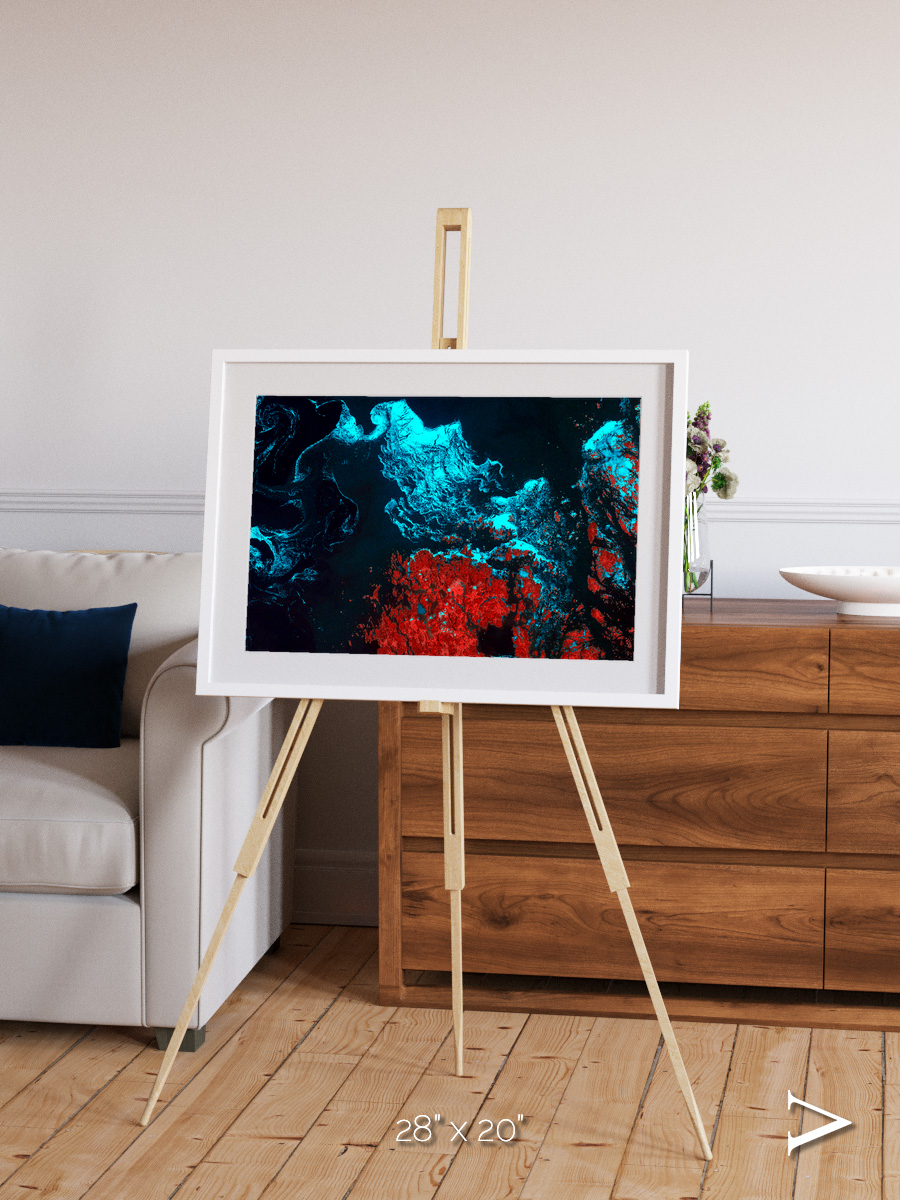 Island Sanctuary, Ghostly Grease Ice Framed & Mounted Print