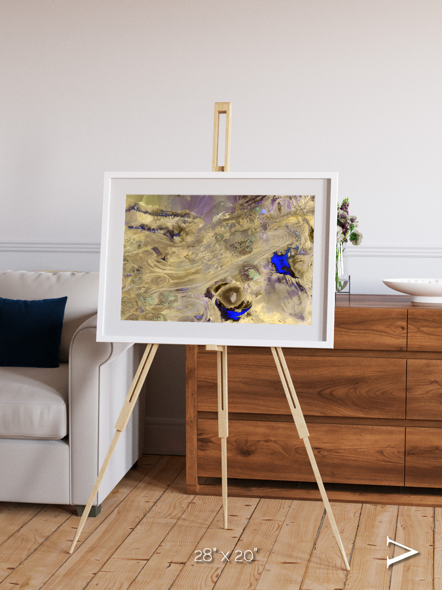 Salt Mirror, Great Salt Desert Framed & Mounted Print