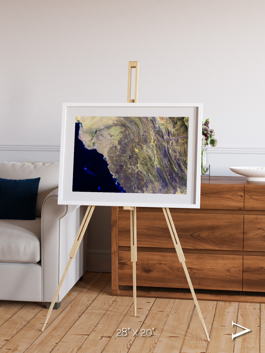Fire Fields, Harrat Al Birk Framed & Mounted Print