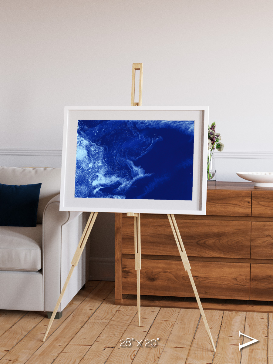 Wind Signatures, Ice Stars Framed & Mounted Print