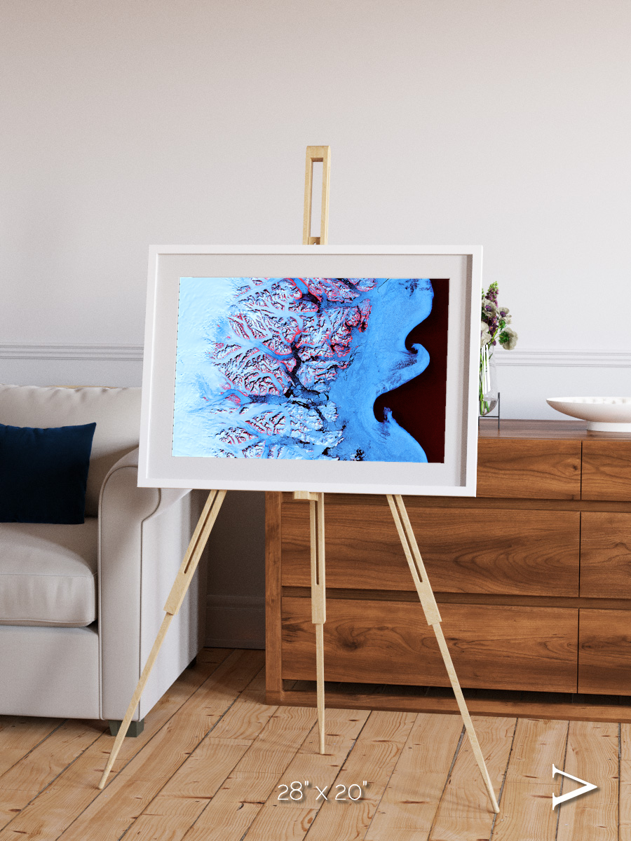 Polar Flow, Ice Waves Framed & Mounted Print
