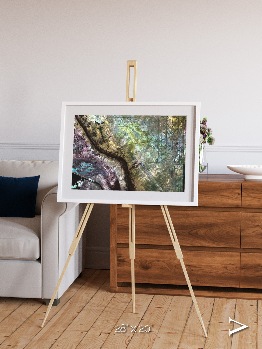 Floodplain Lines, Iraqi Emplacement Framed & Mounted Print