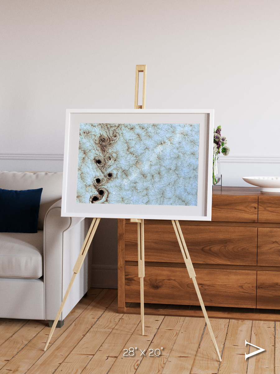 Wind Signatures, Karman Vortices Framed & Mounted Print