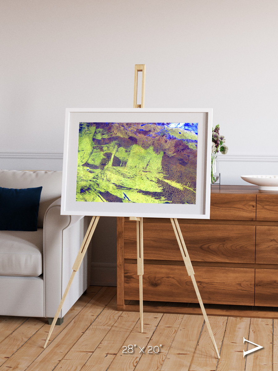Lake Lines, Lake Amadeus Framed & Mounted Print