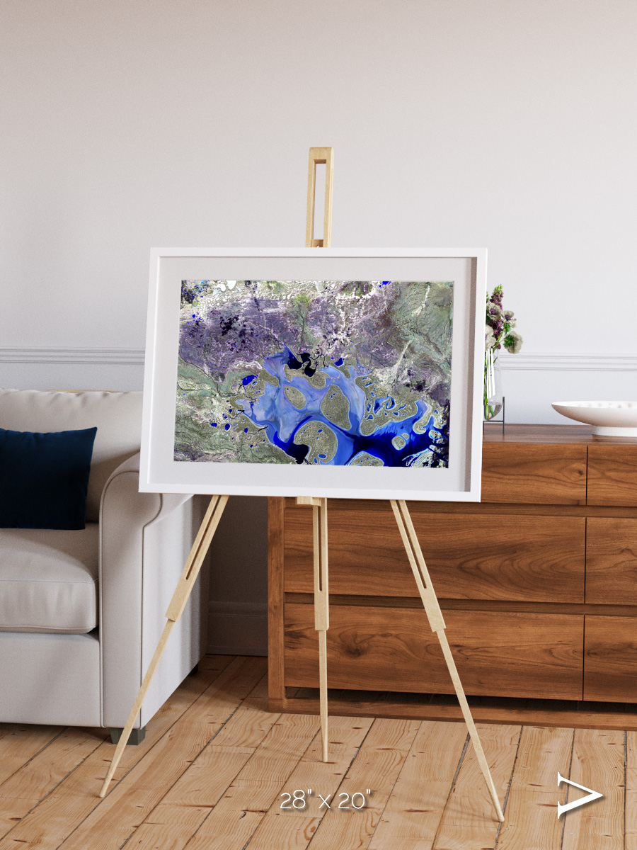 Lake Lines, Lake Carnegie Framed & Mounted Print