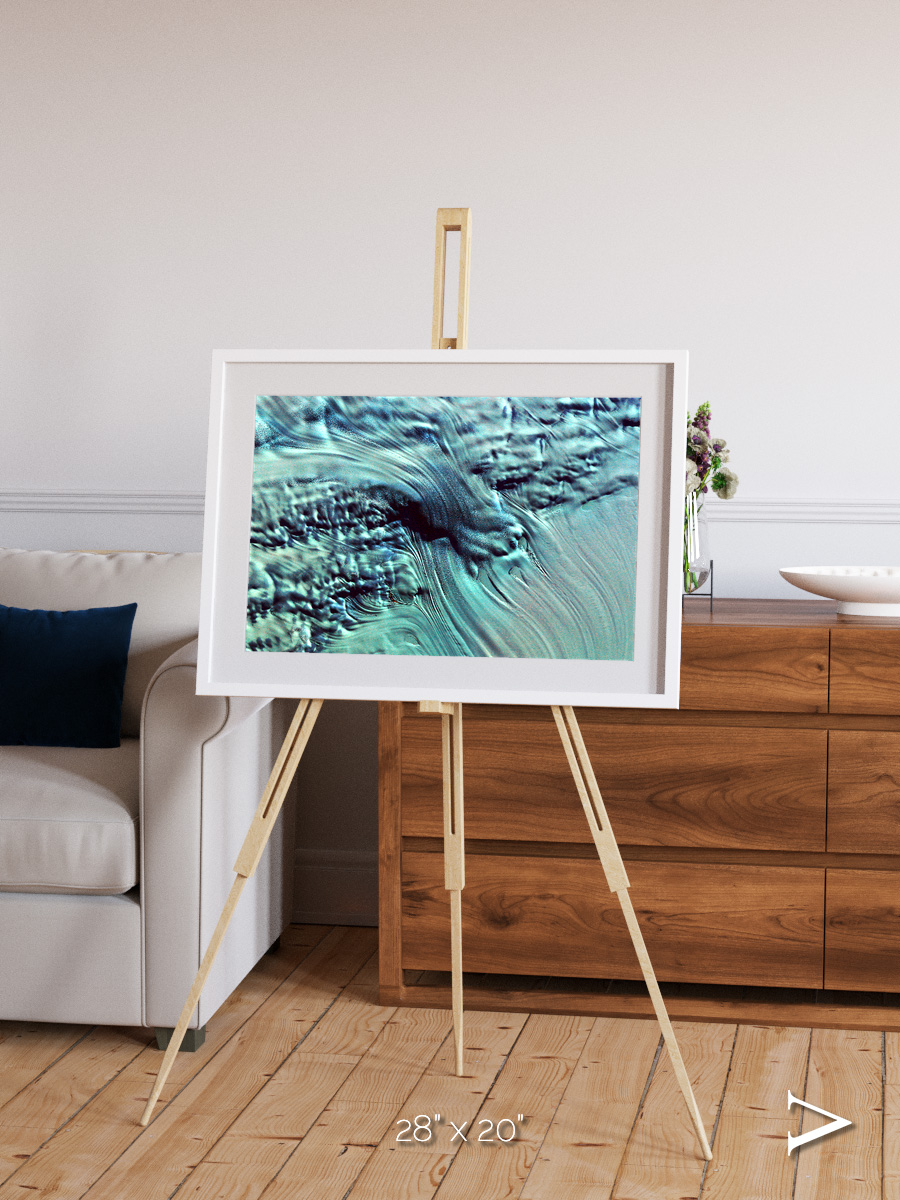 Ice River, Lambert Glacier Framed & Mounted Print