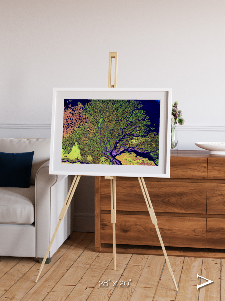 Delta Mosaic, Lena Delta Framed & Mounted Print