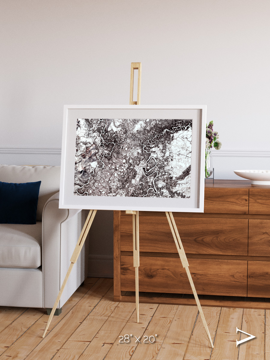 River Threads, Mayn River Framed & Mounted Print