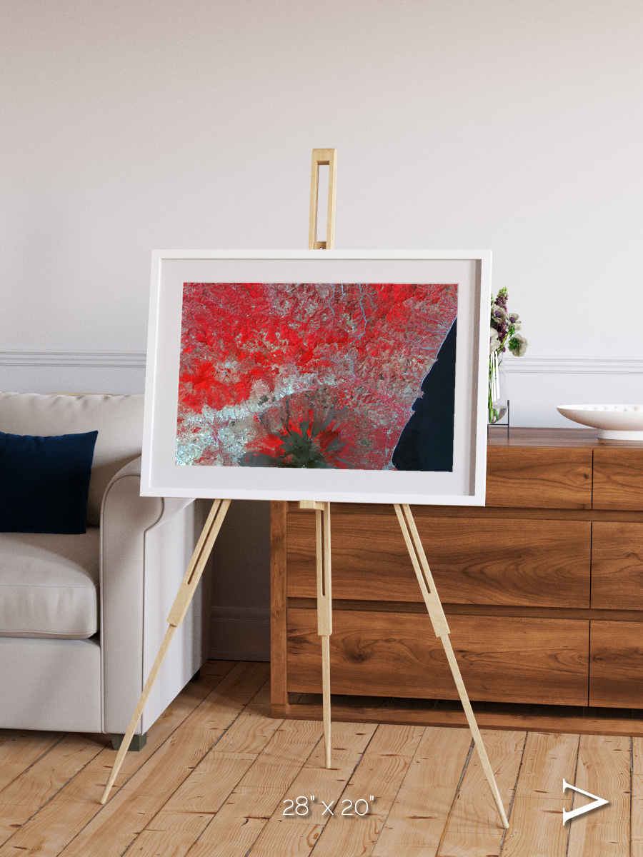Painted Archipelago, Mt Etna Framed & Mounted Print