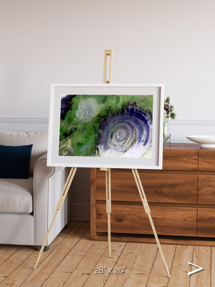 Dormant Giants, Richat Structure Framed & Mounted Print