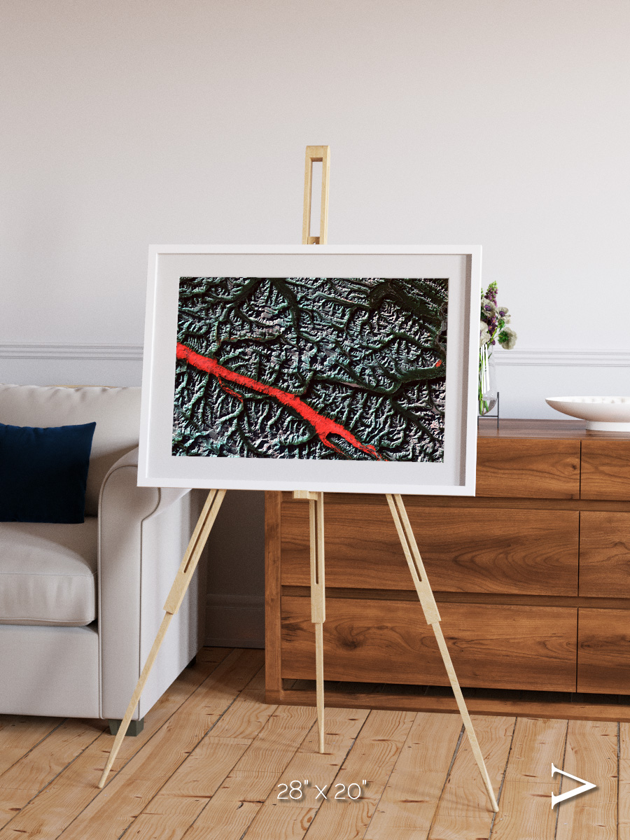 Light in the Trench, Canadian Rockies Framed & Mounted Print