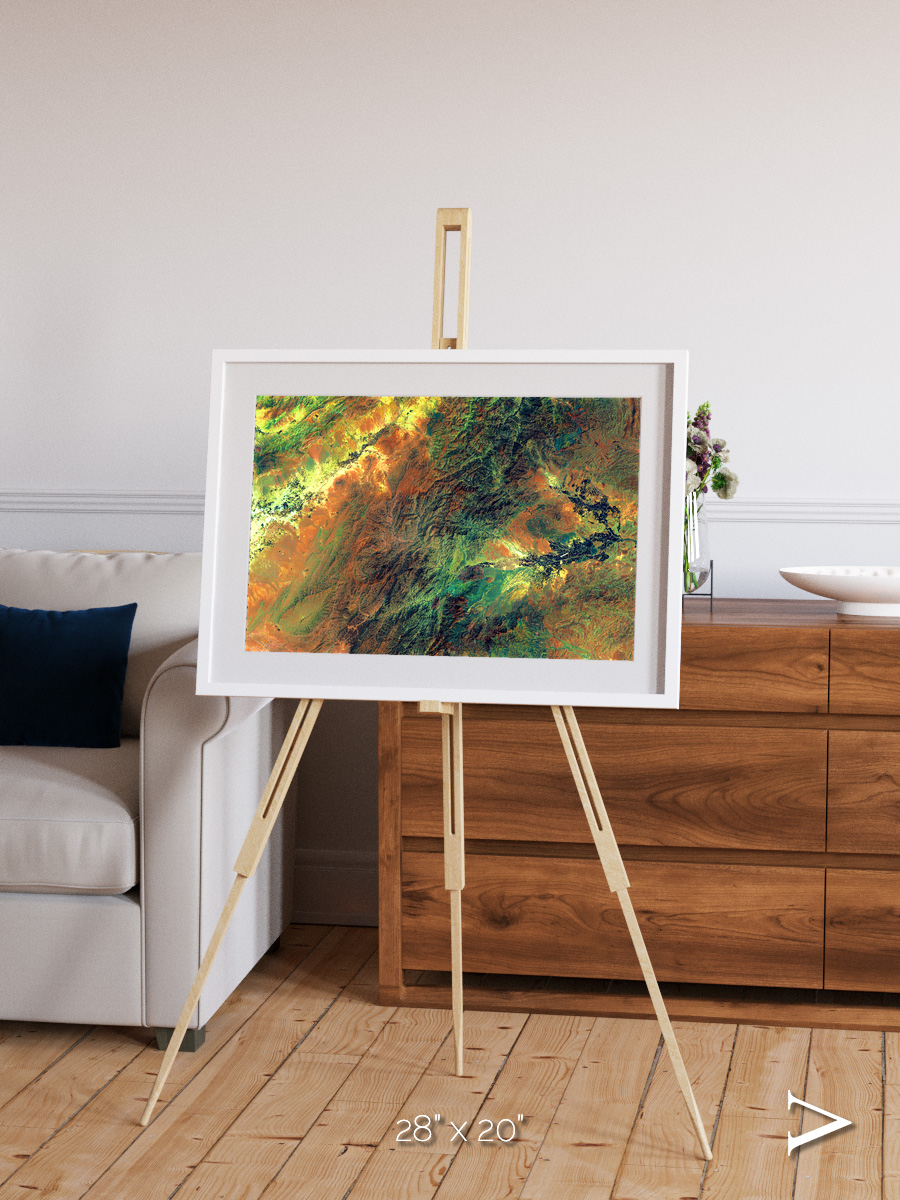 Irrigated Highlands, Eastern Afghanistan Framed & Mounted Print